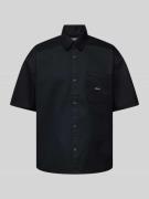 REVIEW Regular Fit Freizeithemd mit 1/2-Arm in Black, Größe XS