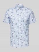 Blend Slim Fit Freizeithemd mit Allover-Print in Marine, Größe M