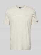 CHAMPION T-Shirt mit Label-Stitching in Beige, Größe M