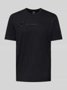 CHAMPION T-Shirt mit Label-Stitching in Black, Größe XS