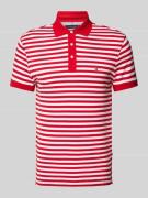 Tommy Hilfiger Slim Fit Poloshirt mit Label-Stitching in Rot, Größe S