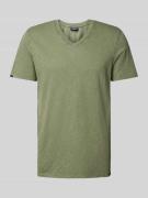 Superdry T-Shirt mit V-Ausschnitt in Mint, Größe S