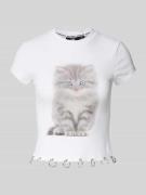 The Ragged Priest T-Shirt mit Motiv-Print Modell 'KITTY BABY' in Weiss...
