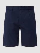 NOWADAYS Chino-Shorts mit Bundfalten in Dunkelblau, Größe 29