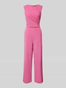 Swing Jumpsuit in unifarbenem Design mit Eingrifftaschen in Pink, Größ...