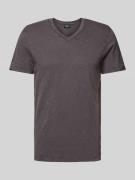 Superdry T-Shirt mit V-Ausschnitt in Anthrazit, Größe S