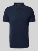 Tom Tailor Poloshirt in unifarbenem Design mit Label-Stitching in Dunk...