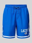 Lacoste Shorts mit Label-Print in Royal, Größe S