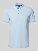 BOSS Poloshirt mit Kontraststreifen Modell 'Parlay' in Bleu, Größe S