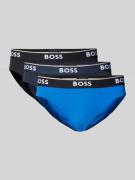 BOSS Slip mit elastischem Logo-Bund im 3er-Pack in Blau, Größe S