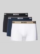 BOSS Trunks mit elastischem Logo-Bund im 3er-Pack in Oliv, Größe S