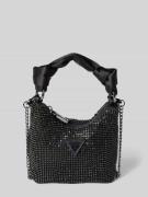 Guess Hobo Bag mit Allover-Ziersteinbesatz in Black, Größe One Size