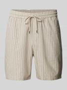 Only & Sons Shorts mit Streifenmuster Modell 'STEL' in Beige, Größe S