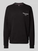 Tommy Jeans Sweatshirt mit Label-Print in Black, Größe S