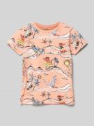 Name It T-Shirt mit Allover-Print Modell 'HALUS' in Apricot, Größe 92