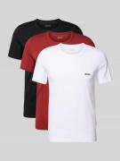 BOSS T-Shirt mit Label-Stitching im 3er-Pack in Rostrot, Größe M