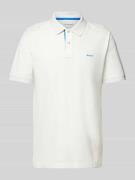 Gant Regular Fit Poloshirt mit Label-Stitching in Offwhite, Größe M