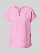 Tom Tailor Blusenshirt mit V-Ausschnitt in Pink, Größe 36