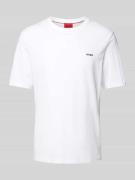 HUGO T-Shirt mit Label-Print Modell 'Dero' in Weiss, Größe XXL