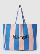 Nümph Shopper mit Streifenmuster Modell 'MINDY' in Bleu, Größe One Siz...