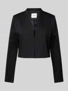 s.Oliver BLACK LABEL Cropped Blazer mit V-Ausschnitt in Black, Größe 3...