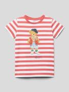 Polo Ralph Lauren Teens T-Shirt mit Streifenmuster in Weiss, Größe 140