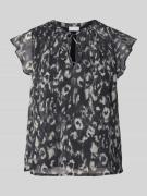 Jake*s Collection Bluse mit Allover-Print in Black, Größe 34