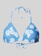 Jake*s Casual Bikini-Oberteil mit Allover-Muster in Bleu, Größe L