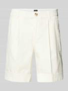 BOSS Orange Regular Fit Shorts mit Bundfalten Modell 'Taggie' in Ecru,...