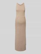 Mamalicious Umstands-Kleid in unifarbenem Design in Beige, Größe S