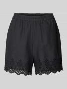 Only Shorts mit Lochstickerei Modell 'LOU' in Black, Größe S