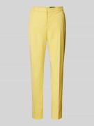 comma Slim Fit Anzughose mit Bügelfalten in Gelb, Größe 34