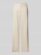 mbyM Wide Leg Leinenhose mit Bundfalten Modell 'Cristiana' in Ecru, Gr...