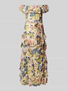 Lauren Ralph Lauren Abendkleid mit Carmen-Ausschnitt und floralem Must...