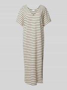 Vila T-Shirt-Kleid mit Streifenmuster Modell 'ALO' in Offwhite, Größe ...