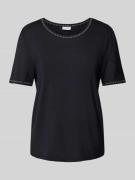 Vila T-Shirt mit Rundhalsausschnitt Modell 'SILLY' in Black, Größe XS