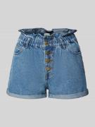 Only Regular Fit Paperbag-Shorts mit Knopfleiste Modell 'CUBA LIFE' in...