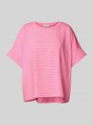 Tom Tailor T-Shirt mit Streifenmuster in Pink, Größe XS