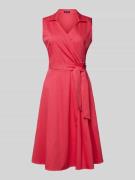 More & More Knielanges Kleid mit Bindegürtel in Pink, Größe 38