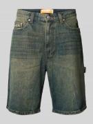 REVIEW Baggy Fit Jeansshorts im 5-Pocket-Design in Blau, Größe S