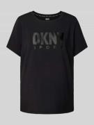 DKNY PERFORMANCE T-Shirt mit Label-Print in Black, Größe XS