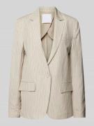 Mango Leinenblazer mit Streifenmuster Modell 'BRIONES' in Beige, Größe...