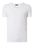 Casual Friday T-Shirt mit V-Ausschnitt in Weiss, Größe L