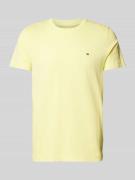 Tommy Hilfiger T-Shirt mit Label-Stitching in Gelb, Größe S