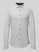 Desoto Slim Fit Business-Hemd mit Allover-Muster in Hellblau, Größe S