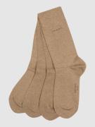 camano Socken im unifarbenen Design im 4er-Pack in Sand, Größe 43/46