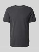 Tom Tailor T-Shirt im unifarbenen Design in Hellgrau, Größe S