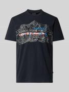 Napapijri T-Shirt mit Motiv-Print Modell 'TURIN' in Black, Größe S