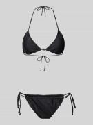 Review Bikini im unifarbenem Design in Black, Größe XS