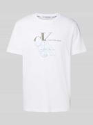 Calvin Klein Jeans T-Shirt mit Label-Print Modell 'MONOGRAM ECHO' in W...